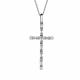Серебряное колье Крест АЛЬКОР с фианитом 06-2953/00КЦ-00