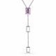 Серебряное колье АЛЬКОР 06-2995/0РДК-00 с ювелирным кристаллом