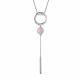 Серебряное колье АЛЬКОР 06-3014/00РК-00 с кварцем