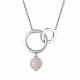 Серебряное колье АЛЬКОР 06-3016/00РК-00 с кварцем