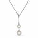 Серебряное колье АЛЬКОР 06-3069/0ЖСВ-00 с жемчугом