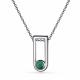 Серебряное колье АЛЬКОР 06-3146/00АГ-00 с агатом