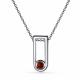 Серебряное колье АЛЬКОР 06-3146/00ГР-00 с гранатом