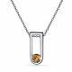 Серебряное колье АЛЬКОР 06-3146/00ЦТ-00 с цитрином