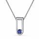 Серебряное колье АЛЬКОР 06-3146/0ГТС-00 с гидротермальным сапфиром