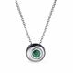 Серебряное колье АЛЬКОР 06-3150/00АГ-00 с агатом
