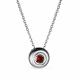 Серебряное колье АЛЬКОР 06-3150/00ГР-00 с гранатом