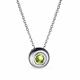 Серебряное колье АЛЬКОР 06-3150/00ХР-00 с хризолитом