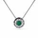 Серебряное колье АЛЬКОР 06-3151/00АГ-00 с агатом