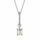 Серебряное колье АЛЬКОР 06-3191/000П-00 с фианитом и празиолитом
