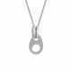 Серебряное колье АЛЬКОР 06-3197/00КЦ-00 с фианитом