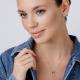 Серебряное колье АЛЬКОР 06-3208/0КЦ1-17 с фианитом