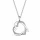 Серебряное колье АЛЬКОР 06-3225/00КЦ-17 с фианитом