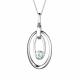 Серебряное колье АЛЬКОР 06-3232/00ТБ-00 с топазом