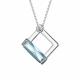 Серебряное колье АЛЬКОР 06-3234/00ГК-00 с фианитом и ювелирным кристаллом