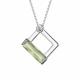 Серебряное колье АЛЬКОР 06-3234/00ПК-00 с фианитом и празиолитом