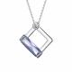 Серебряное колье АЛЬКОР 06-3234/0ТЗК-00 с фианитом и ювелирным кристаллом