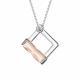 Серебряное колье АЛЬКОР 06-3234/0ТМК-00 с фианитом и ювелирным кристаллом