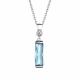 Серебряное колье АЛЬКОР 06-3235/00ГК-00 с фианитом и ювелирным кристаллом