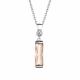 Серебряное колье АЛЬКОР 06-3235/0ТМК-00 с фианитом и ювелирным кристаллом