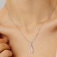 Серебряное колье АЛЬКОР 06-3235/ЮСОБ-00 с фианитом, опалом и ювелирным кристаллом