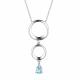 Серебряное колье АЛЬКОР 06-3244/00ТБ-00 с топазом