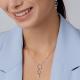 Серебряное колье АЛЬКОР 06-3244/00ТБ-00 с топазом