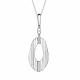 Серебряное колье АЛЬКОР 06-3289/000Б-00 с бриллиантом