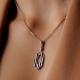 Серебряное колье АЛЬКОР 06-3289/000Б-00 с бриллиантом