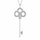 Серебряное колье АЛЬКОР 06-3365/00КЦ-00 с фианитом