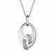 Серебряное колье АЛЬКОР 06-3383/00КЦ-00 с фианитом