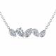 Серебряное колье АЛЬКОР 06-3472/00ГХ-00 с фианитом и горным хрусталём