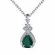 Серебряное колье АЛЬКОР 06-3485/00АГ-00 с фианитом и агатом