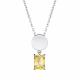 Серебряное колье АЛЬКОР 06-3634/00КЛ-00 с кварцем