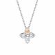 Серебряное колье АЛЬКОР с золотой накладкой и бриллиантом 06-3714/000Б-00