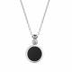 Серебряное колье АЛЬКОР 06-3731/00ОН-00 с фианитом и ониксом