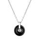 Серебряное колье АЛЬКОР 06-3821/00ОН-00 с фианитом и ониксом