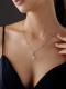 Серебряное колье АЛЬКОР 06-3822/00ГХ-00 с фианитом и горным хрусталём