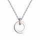 Серебряное колье АЛЬКОР с золотой накладкой и бриллиантом 06-3894/000Б-00
