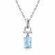 Серебряное колье АЛЬКОР 06-4463/00ТБ-00 с топазом и фианитом