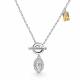 Серебряное колье АЛЬКОР 06-4623/00ЦТ-00 с цитрином