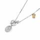 Серебряное колье АЛЬКОР 06-4623/00ЦТ-00 с цитрином