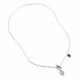 Серебряное колье АЛЬКОР 06-4623/0ГТС-00 с гидротермальным сапфиром