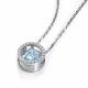 Сеебряное колье АЛЬКОР с танцующим топазом и фианитом 06-4751/00ТБ-00
