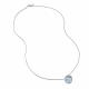 Сеебряное колье АЛЬКОР с танцующим топазом и фианитом 06-4751/00ТБ-00