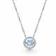 Сеебряное колье АЛЬКОР с танцующим топазом и фианитом 06-4751/00ТБ-00