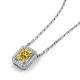 Серебряное колье АЛЬКОР с бриллианитом и фианитом 06-4769/0БТ6-00