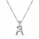 Серебряное колье АЛЬКОР 06-4957/00КЦ-00 с фианитом