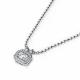 Серебряное колье АЛЬКОР 06-5029/00ГХ-00 с фианитом и горным хрусталём
