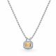 Серебряное колье АЛЬКОР 06-5029/00ЦТ-00 с фианитом и цитрином